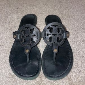 Tory Burch Miller Leather Sandal (Black)